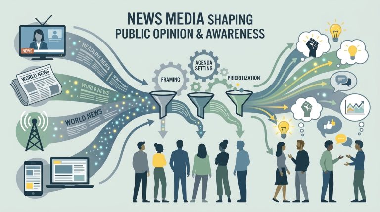 News media shaping public opinion and awareness