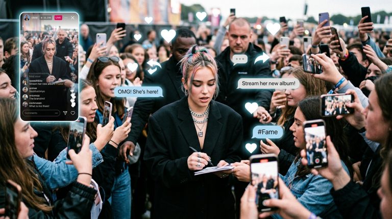 Social media impact on modern celebrity fame